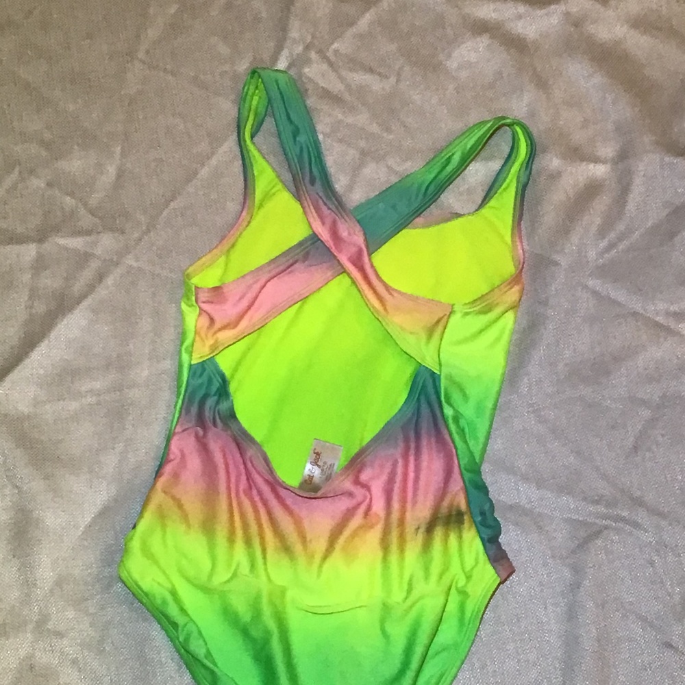 Rainbow pineapple bathing suit